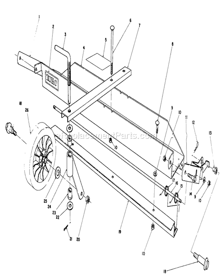 Dethatcher Kit Diagram and Parts List for 20676 4000001-4999999 - 1984 Toro Lawn Mower