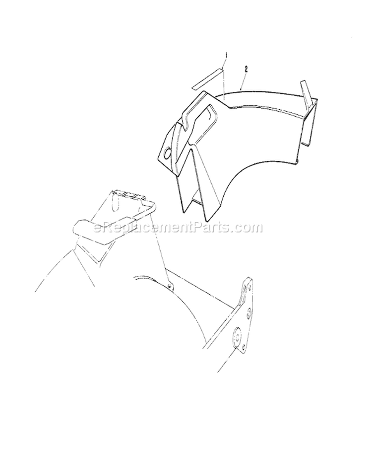 Side Discharge Chute Diagram and Parts List for 20677 0002102-0999999 - 1990 Toro Lawn Mower