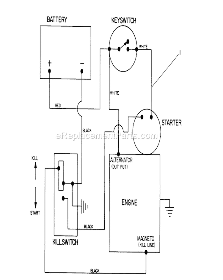 Eletrical Schematic Diagram and Parts List for 20677 0002102-0999999 - 1990 Toro Lawn Mower