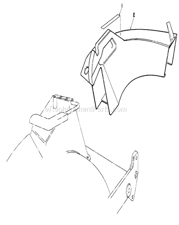 Side Discharge Chute Diagram and Parts List for 20671 9000001-9999999 - 1989 Toro Lawn Mower