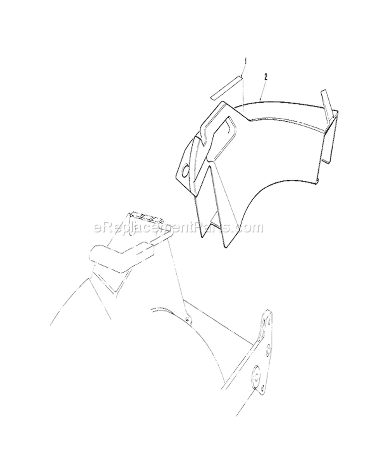 Side Discharge Chute Diagram and Parts List for 20680 0000001-0999999 - 1990 Toro Lawn Mower