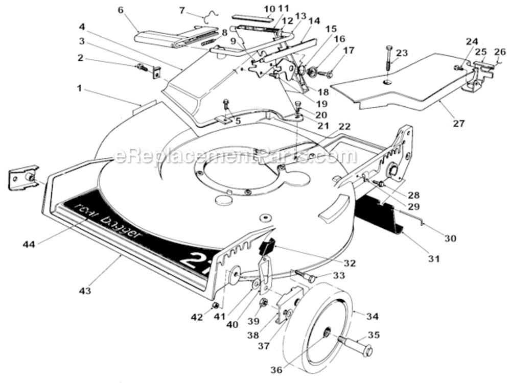 Page K Diagram and Parts List for 20680 3000001-3999999 Toro Lawn Mower