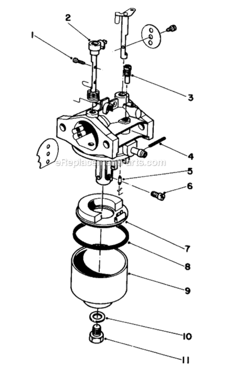 Carburetor_Assembly Diagram and Parts List for 20680 3000001-3999999 Toro Lawn Mower