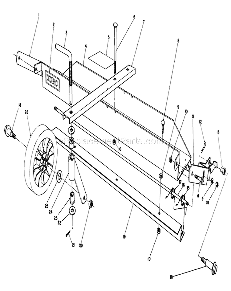 Dethatcher Kit Diagram and Parts List for 20680 4000001-4999999 - 1984 Toro Lawn Mower