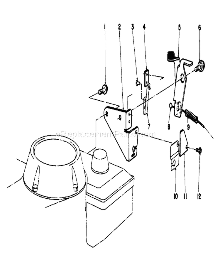 Brake Assembly Diagram and Parts List for 20680 6000001-6999999 - 1986 Toro Lawn Mower