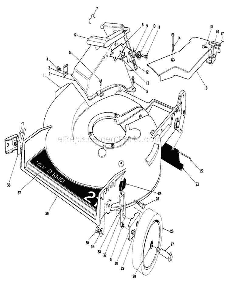 Page K Diagram and Parts List for 20680 6000001-6999999 - 1986 Toro Lawn Mower
