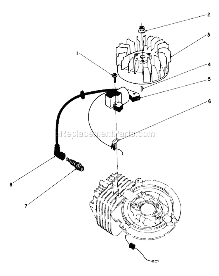 Page F Diagram and Parts List for 20680 6000001-6999999 - 1986 Toro Lawn Mower