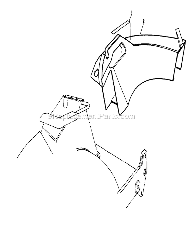 Side Discharge Chute Diagram and Parts List for 20684C 9000001-9999999 - 1989 Toro Lawn Mower