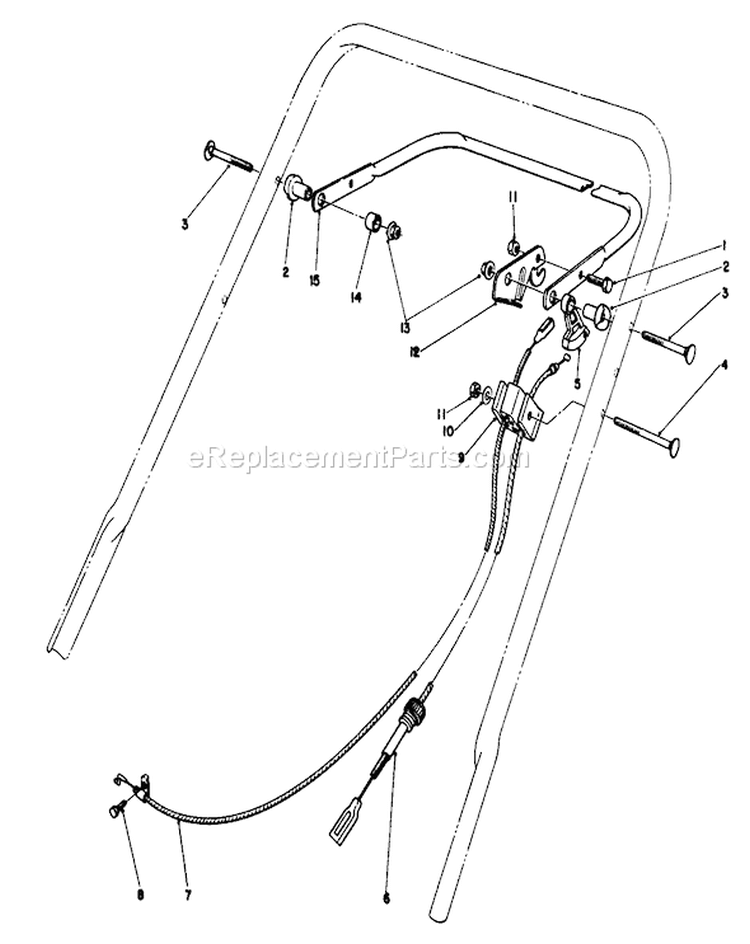 Traction Control Assembly Diagram and Parts List for 20692C 8000001-8999999 - 1988 Toro Lawn Mower