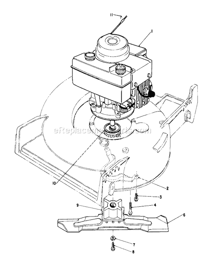 Engine Assembly Diagram and Parts List for 20692C 9000001-9999999 - 1989 Toro Lawn Mower