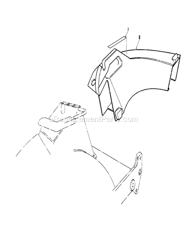 Side Discharge Chute Diagram and Parts List for 20695 8000001-8999999 - 1988 Toro Lawn Mower