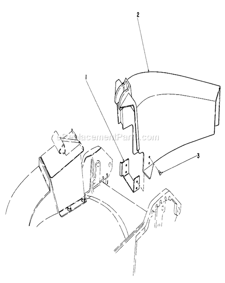Side Discharge Chute Diagram and Parts List for 20698 2000001-2999999 - 1982 Toro Lawn Mower