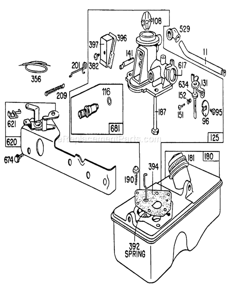 Page C Diagram and Parts List for 20698 2000001-2999999 - 1982 Toro Lawn Mower
