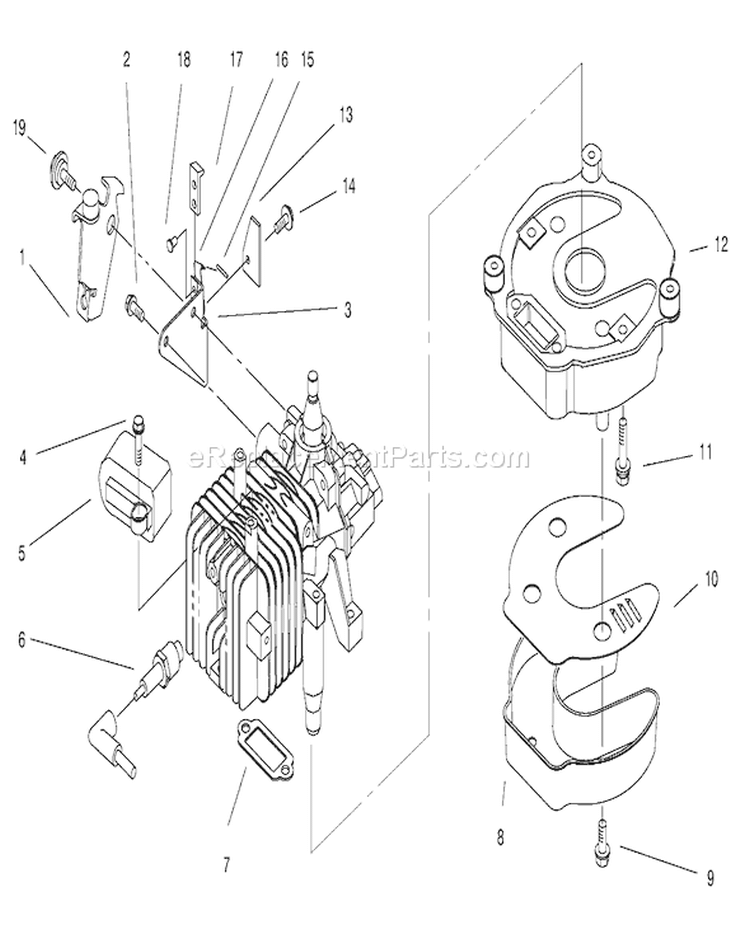Muffler and Brake Assembly Diagram and Parts List for 20709 9900001-9999999 - 1999 Toro Lawn Mower