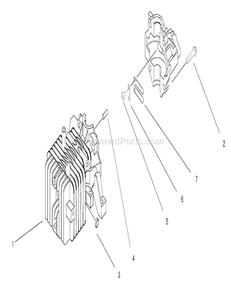Crankcase Assembly Diagram and Parts List for 20711 8900001-89999999 - 1998 Toro Lawn Mower