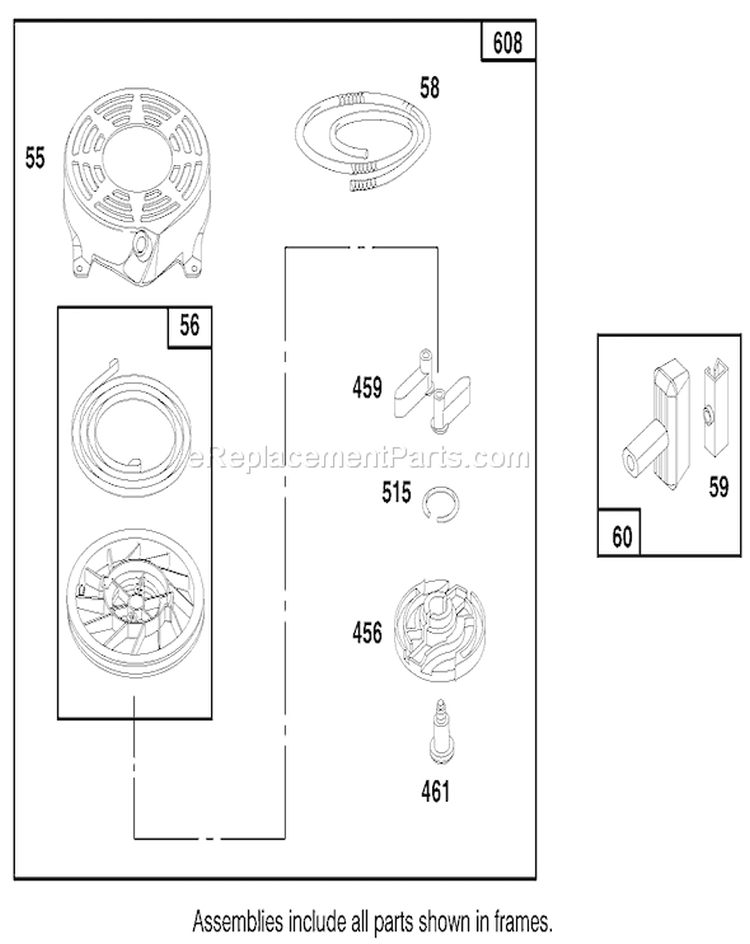 Page I Diagram and Parts List for 20712 7900001-7999999 - 1997 Toro Lawn Mower