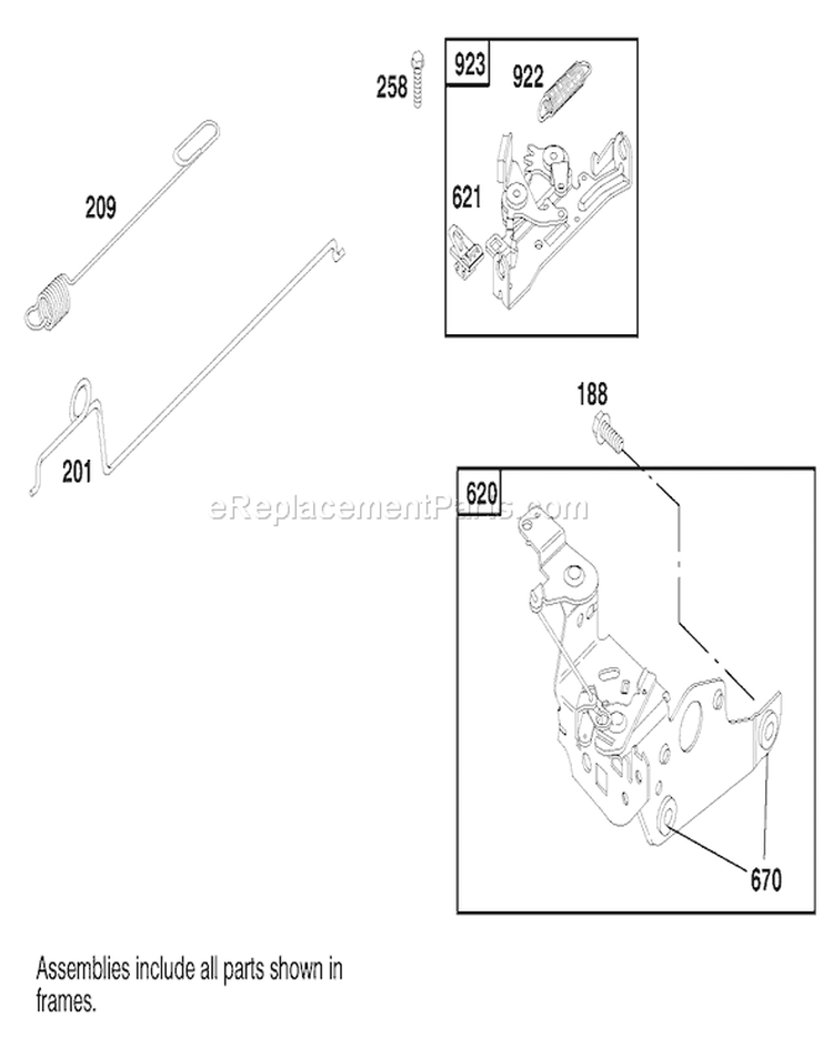 Page F Diagram and Parts List for 20713 8900001-8999999 - 1998 Toro Lawn Mower