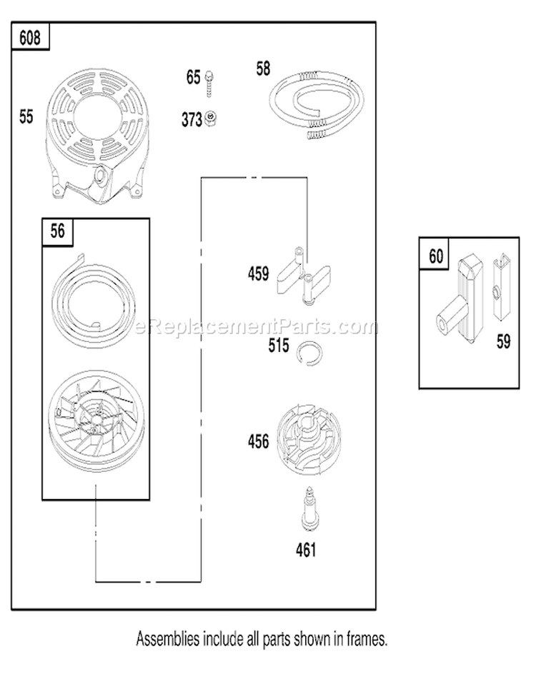 Page I Diagram and Parts List for 20713 8900001-8999999 - 1998 Toro Lawn Mower