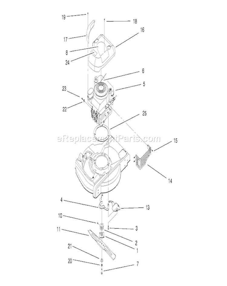 Engine Assembly Diagram and Parts List for 20714 7900001-7999999 - 1997 Toro Lawn Mower