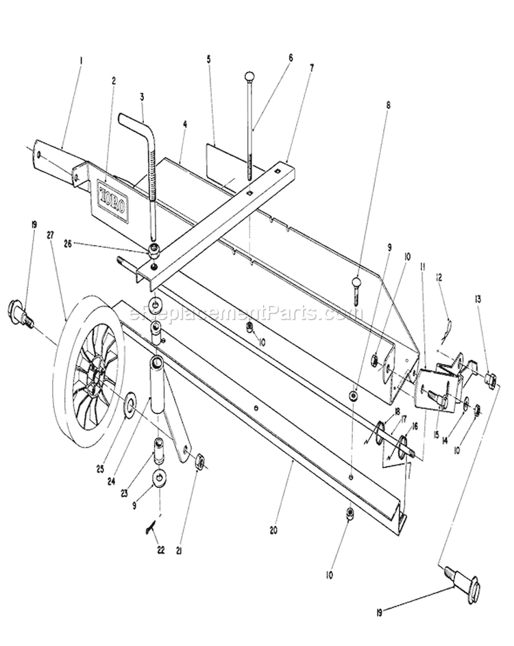 Dethatcher Kit Diagram and Parts List for 20715C 5000001-5999999 - 1985 Toro Lawn Mower