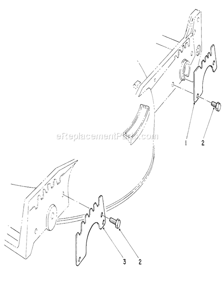 Wear Plate Diagram and Parts List for 20715 4000001-4999999 - 1984 Toro Lawn Mower