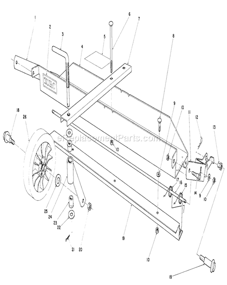 Dethatcher Kit Diagram and Parts List for 20715 4000001-4999999 - 1984 Toro Lawn Mower