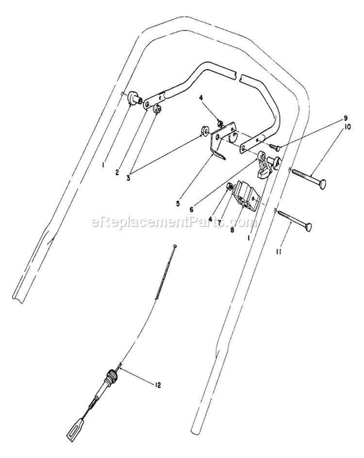 Traction Control Assembly Diagram and Parts List for 20715 5000001-5999999 - 1985 Toro Lawn Mower