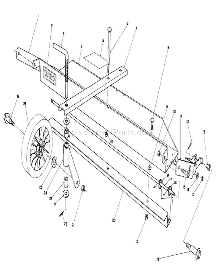 Dethatcher Kit Diagram and Parts List for 20715 5000001-5999999 - 1985 Toro Lawn Mower