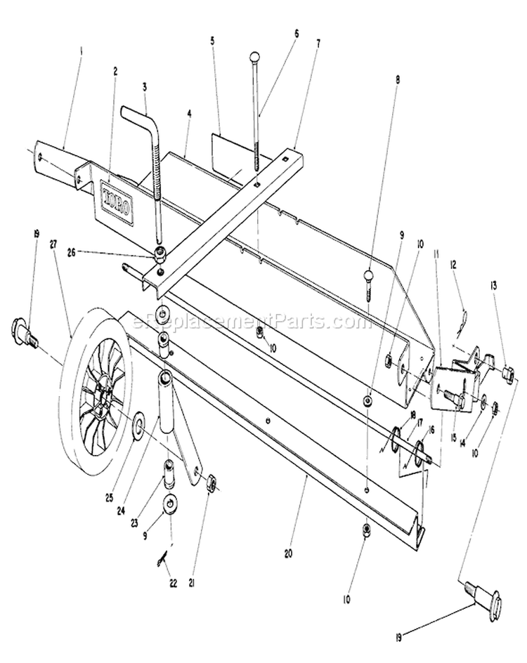 Dethatcher Kit Diagram and Parts List for 20718C 5000001-5999999 - 1985 Toro Lawn Mower