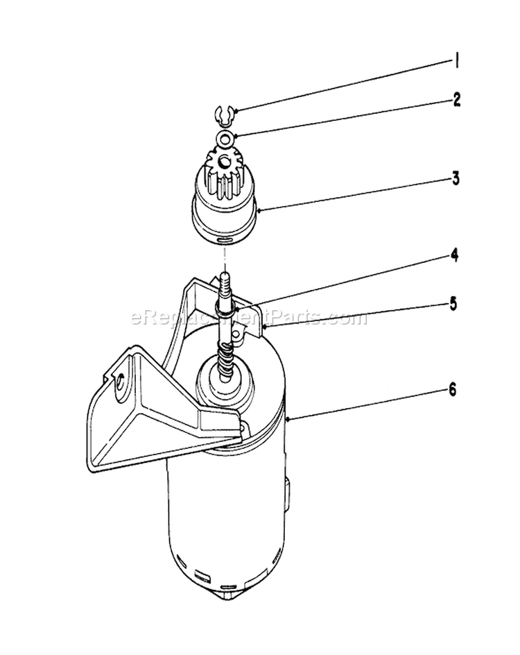 Starter Motor Diagram and Parts List for 20740 8000001-8999999 - 1978 Toro Lawn Mower