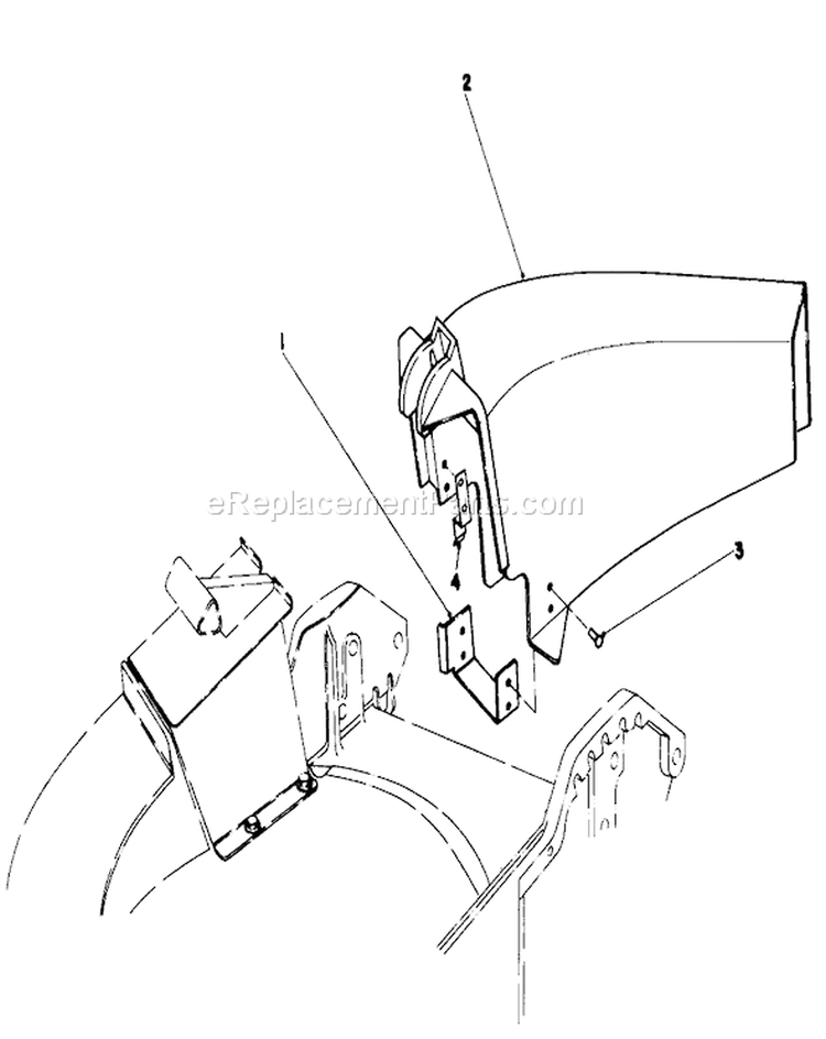 Side Discharge Kit Diagram and Parts List for 20742 4000001-4999999 - 1984 Toro Lawn Mower