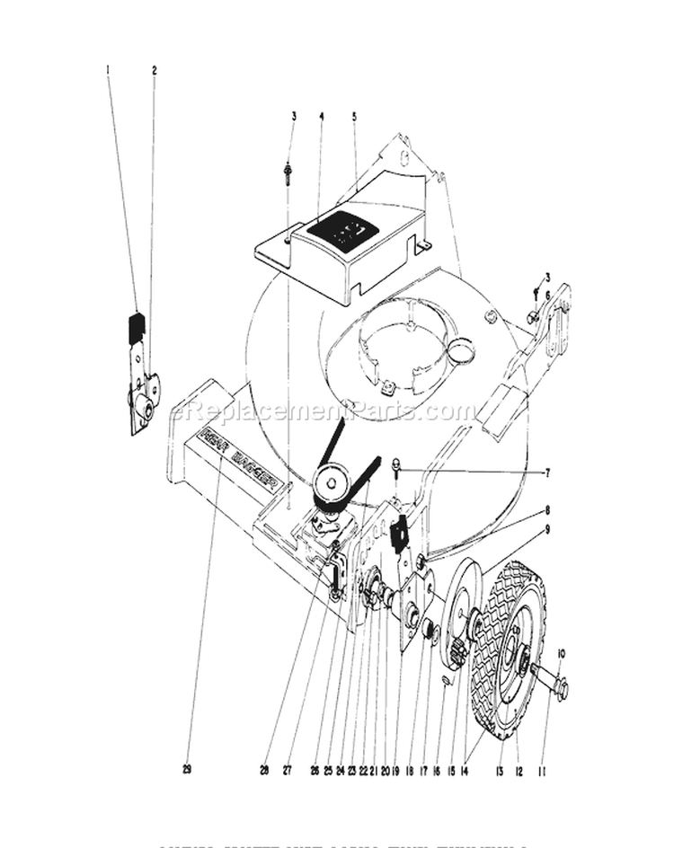 Front Wheel and Pivot Arm Diagram and Parts List for 20750 8000001-8999999 - 1978 Toro Lawn Mower