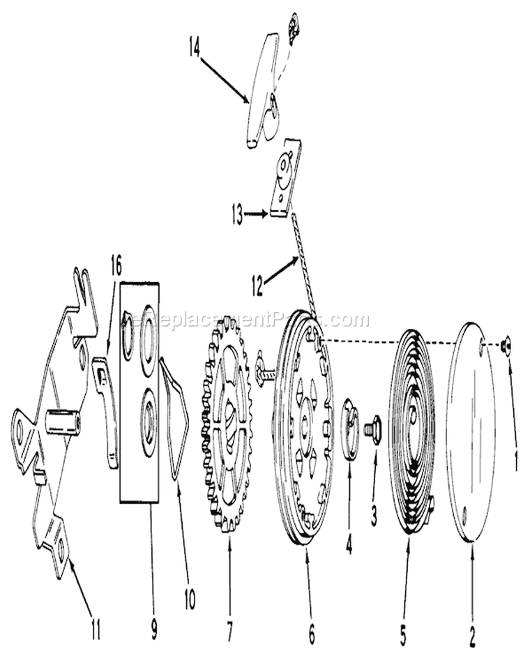 Starter Diagram and Parts List for 20752 0000001-0999999 - 1980 Toro Lawn Mower