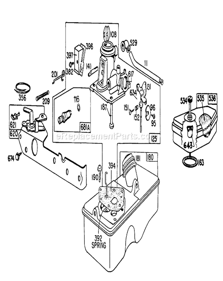 Page B Diagram and Parts List for 20755 2000001-2999999 - 1982 Toro Lawn Mower