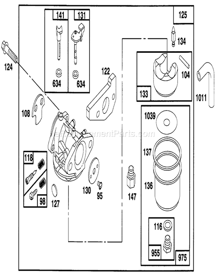 Page D Diagram and Parts List for 20761B 39000001-39999999 - 1993 Toro Lawn Mower
