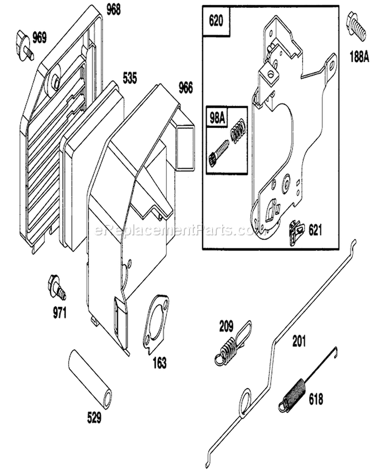 Page E Diagram and Parts List for 20761B 39000001-39999999 - 1993 Toro Lawn Mower