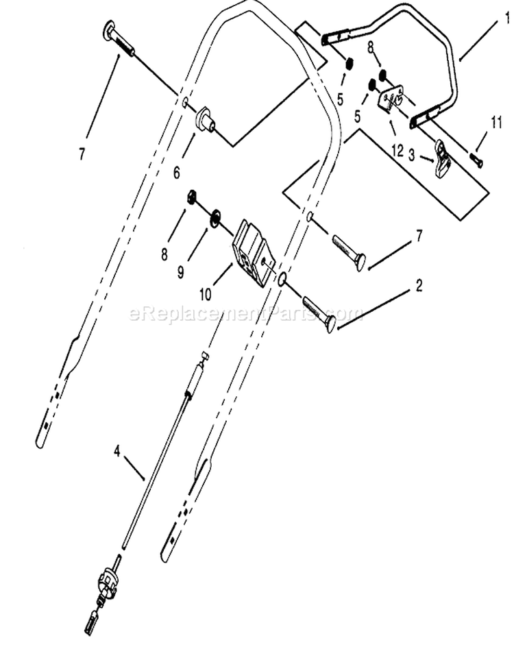 Traction Control Assembly Diagram and Parts List for 20763B 39000001-39999999 - 1993 Toro Lawn Mower