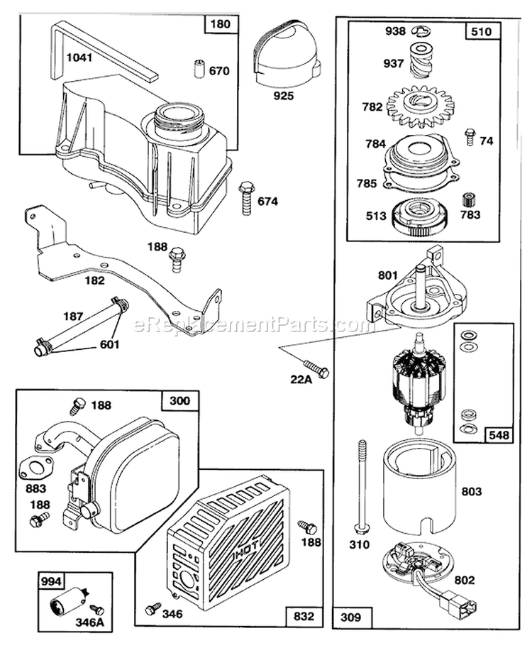 Page E Diagram and Parts List for 20763B 39000001-39999999 - 1993 Toro Lawn Mower