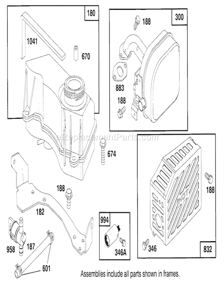 Page H Diagram and Parts List for 20764BC 49000001-49999999 - 1994 Toro Lawn Mower