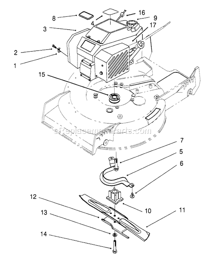 Engine Assembly Diagram and Parts List for 20764BC 59000001-59999999 - 1995 Toro Lawn Mower