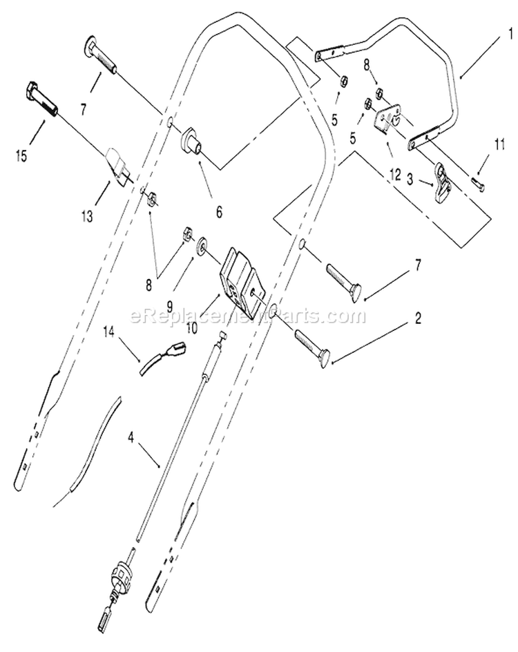 Traction Control Assembly Diagram and Parts List for 20766BC 59000001-59999999 - 1995 Toro Lawn Mower