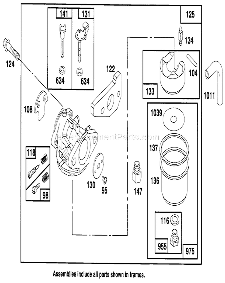 Page D Diagram and Parts List for 20766B 49000001-49999999 - 1994 Toro Lawn Mower