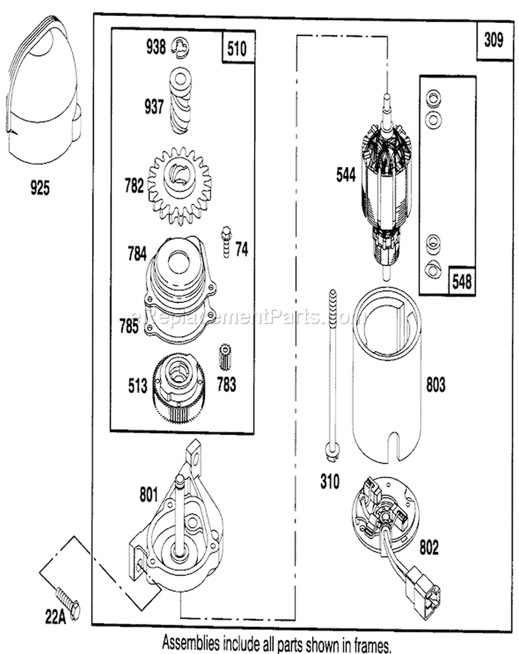 Page H Diagram and Parts List for 20766B 49000001-49999999 - 1994 Toro Lawn Mower