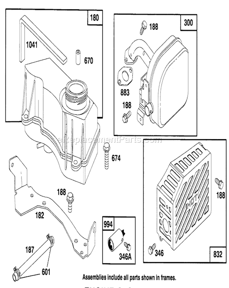 Page I Diagram and Parts List for 20766B 49000001-49999999 - 1994 Toro Lawn Mower