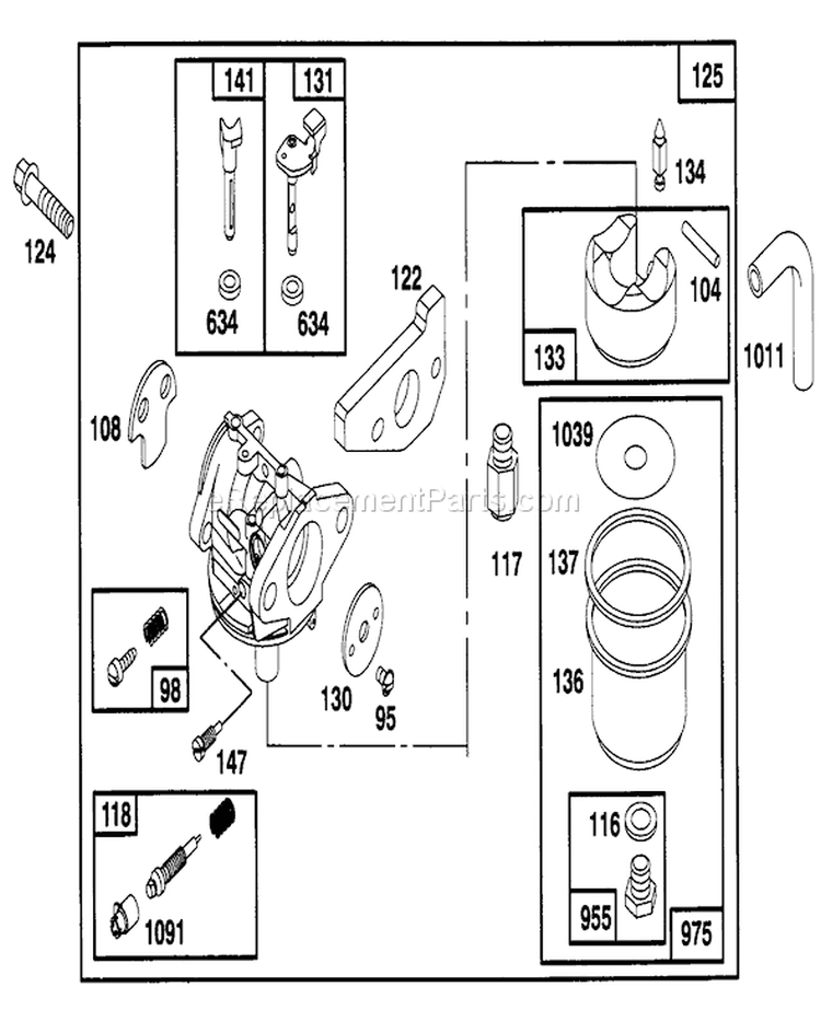 Page D Diagram and Parts List for 20768 6900001-6999999 - 1996 Toro Lawn Mower