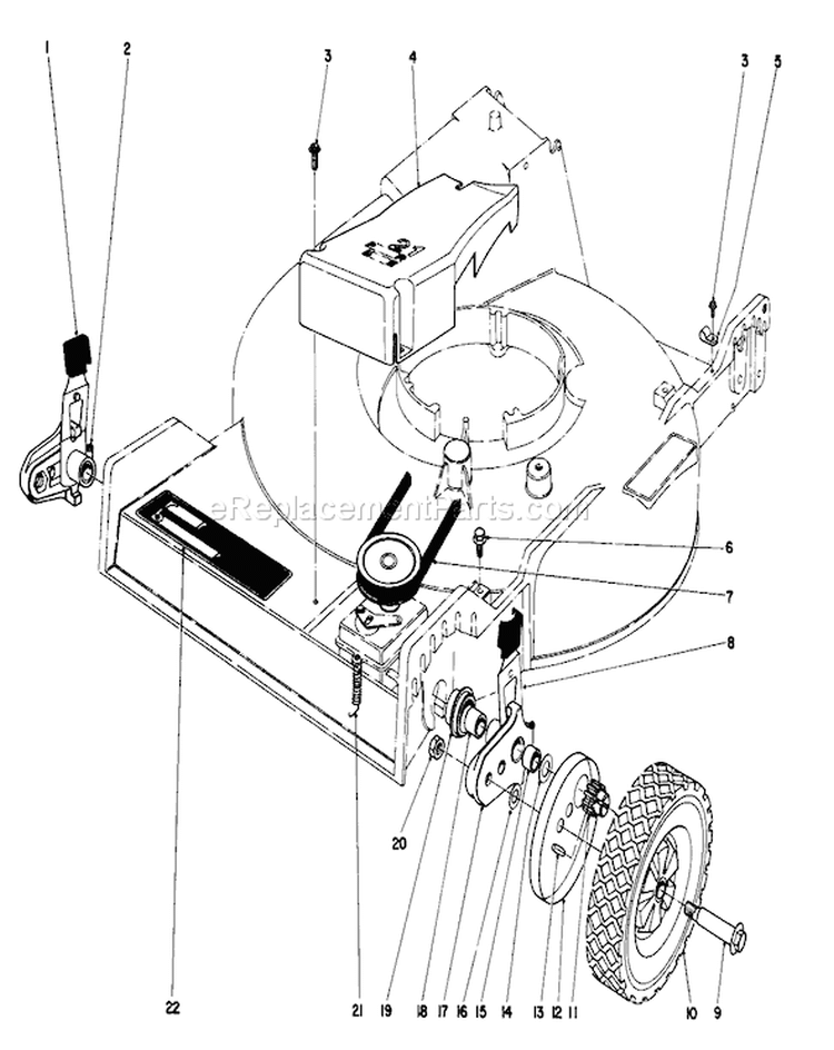 Front Wheel & Pivot Arm Assembly Diagram and Parts List for 20770 2000001-2999999 - 1982 Toro Lawn Mower