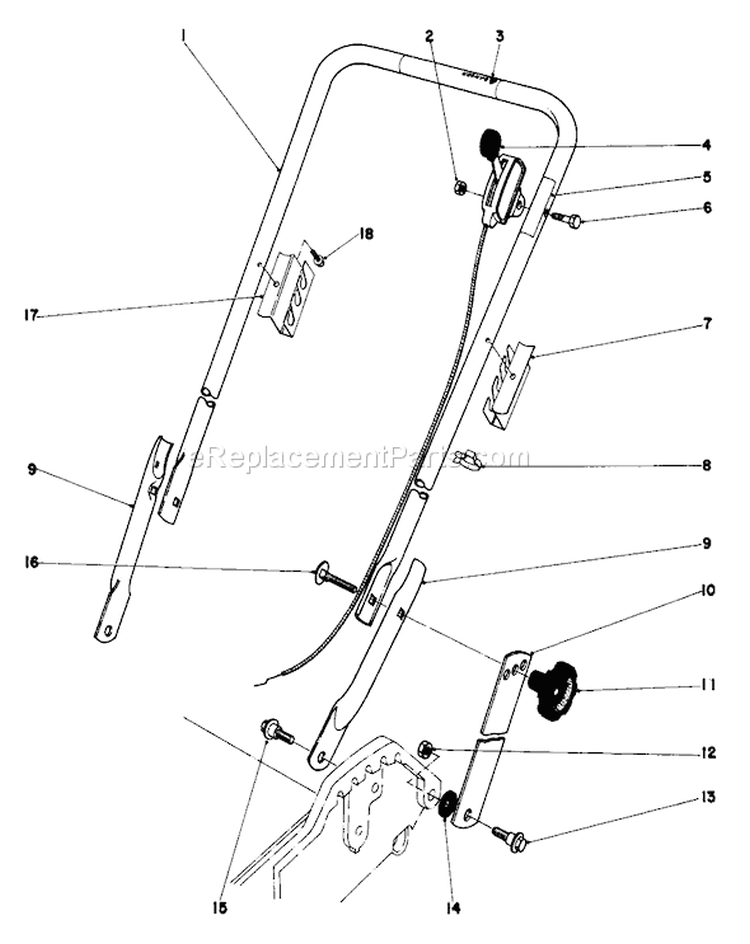 Page E Diagram and Parts List for 20772 0000001-0999999 - 1980 Toro Lawn Mower