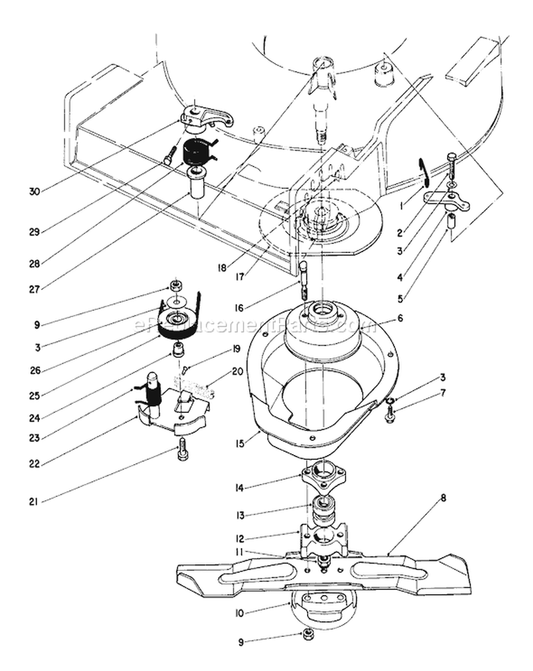 Page A Diagram and Parts List for 20773 3000001-3999999 - 1983 Toro Lawn Mower