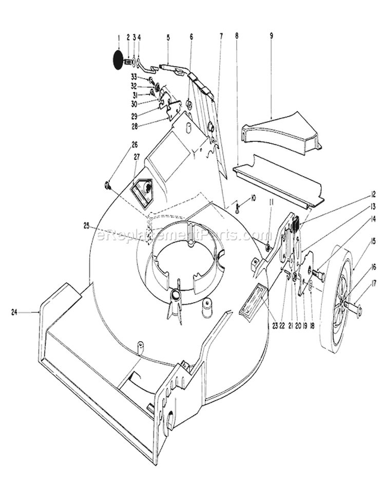 Page J Diagram and Parts List for 20773 3000001-3999999 - 1983 Toro Lawn Mower