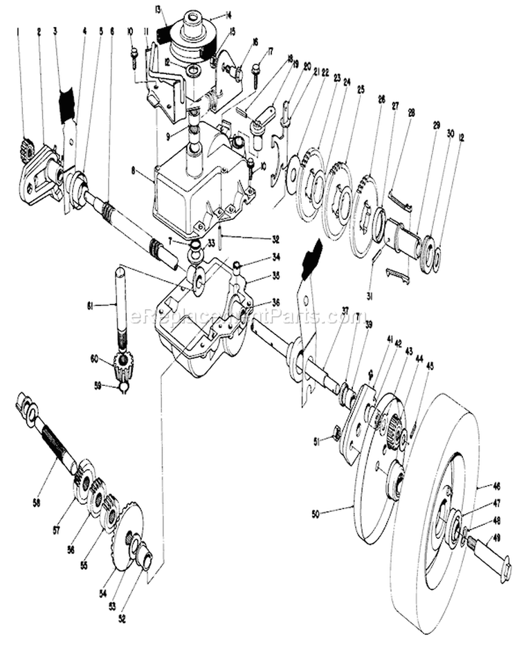 Page D Diagram and Parts List for 20775 9000001-9999999 - 1979 Toro Lawn Mower